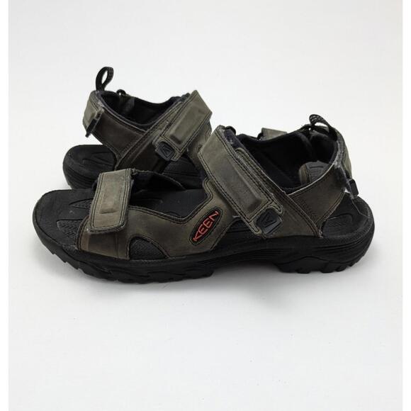 KEEN Other - Mens Keen Targhee III Open‎ Toe Grey 2-Strap Open Toe Leather Sandals Size 10